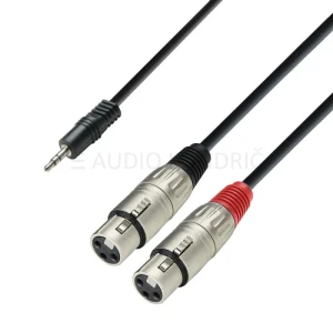 Adam Hall K3YWFF0300 Audio kabel, Jack stereo 3.5mm - 2 x XLR ženski, 3m
