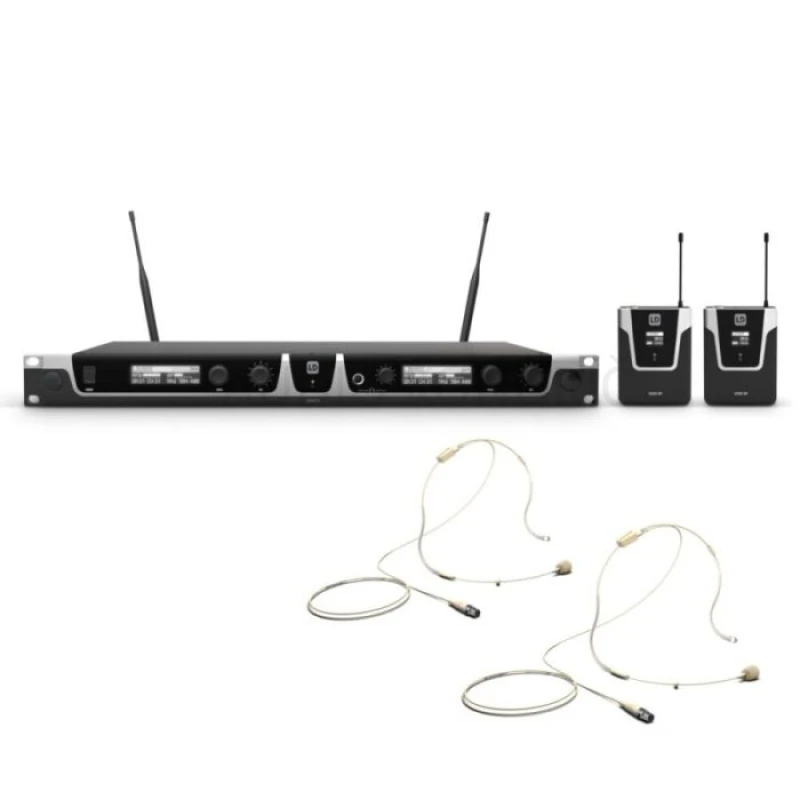 LD Systems U506 BPHH 2 Dvojni naglavni daljinski mikrofon, kožna barva