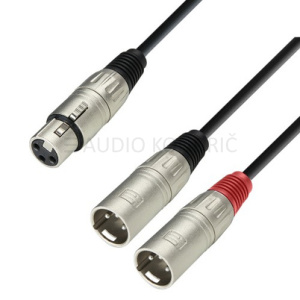 Adam Hall K3YFMM0100 Audio kabel, XLR ženski 2 x XLR moški, 1m