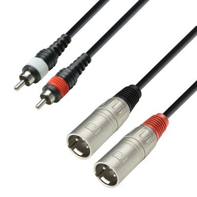 Adam Hall K3TMC0600 kabel 2x RCA Moški - 2 x XLR Moški, 6m