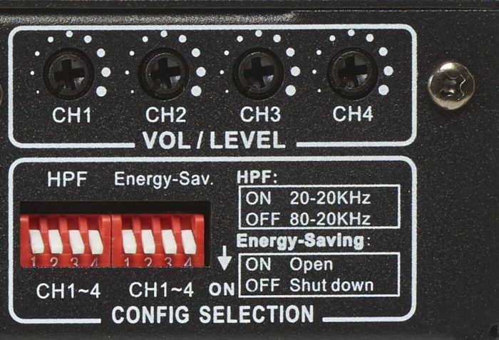 ArtSound PRH-4240, ojačevalnik 100V & 8 ohm, 4x 240W - slika 2