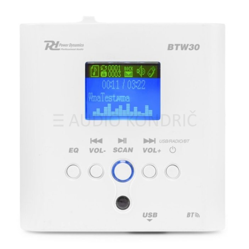 Vgradni audio sistem, Bluetooth, USB, FM radio, ojačevalnik