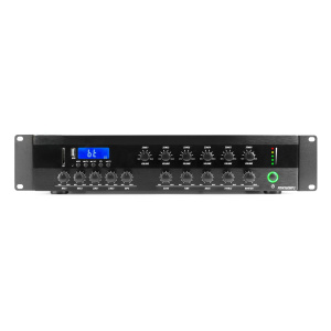 Ojačevalnik PA-360MP3 100V + Mp3 USB Predvajalnik/ Bluetooth, 6 kanalna regulacija 360W