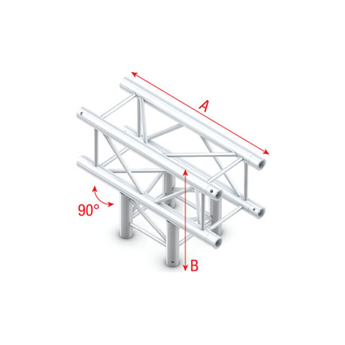 Milos Pro-30 Square G Truss - T-Cross 3-way - 71cm, T-element