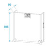 Combo Rack ohišje PRO 4U 50cm mere1