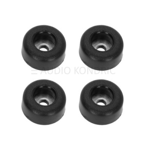 Set of 4 x rubber feet 25 x 11 mm Black, anti-slip