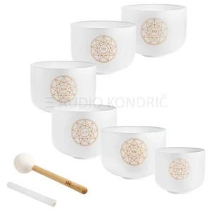 MEINL Sonic Energy Solfeggio Crystal Singing Bowl Set