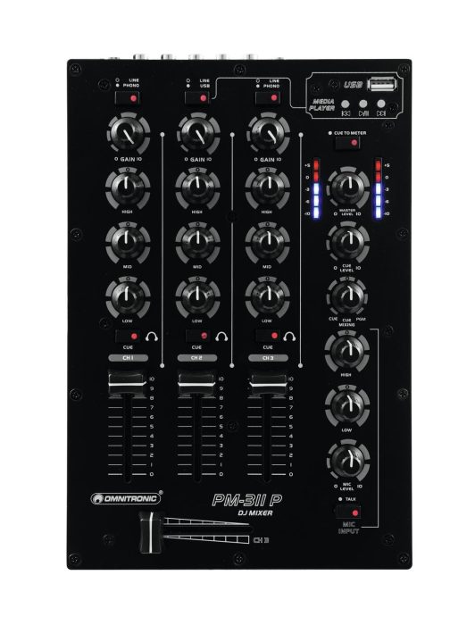 Omnitronic PM-311 DJ mixer z MP3 predvajalnikom