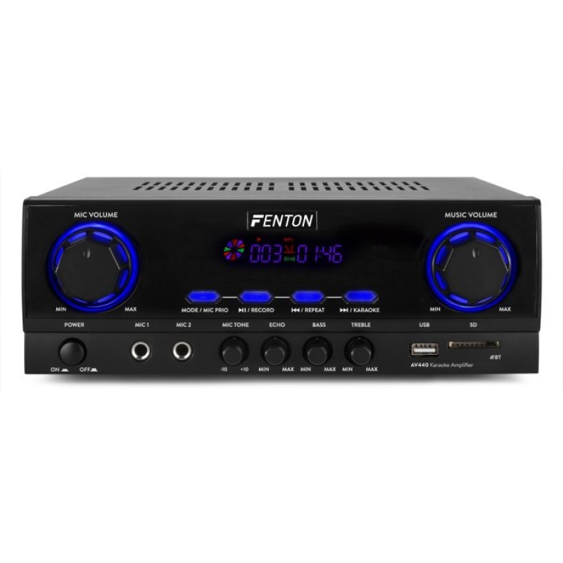 Ojačevalnik 2 x 200W + bluetooth + USB SD predvajalnik