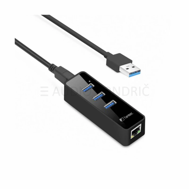 Fantec hub 3x USB + mrežni UTP Giga bit