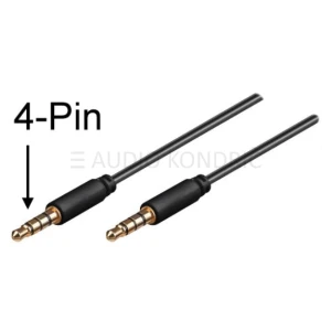 kabel 4 pin 3,5mm - 4 pin 3,5mm 1,5m