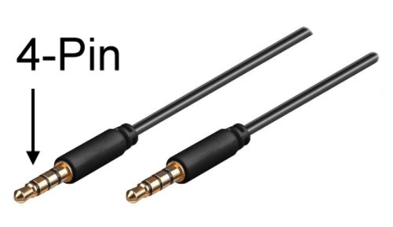 kabel 4 pin 3,5mm - 4 pin 3,5mm 1,5m