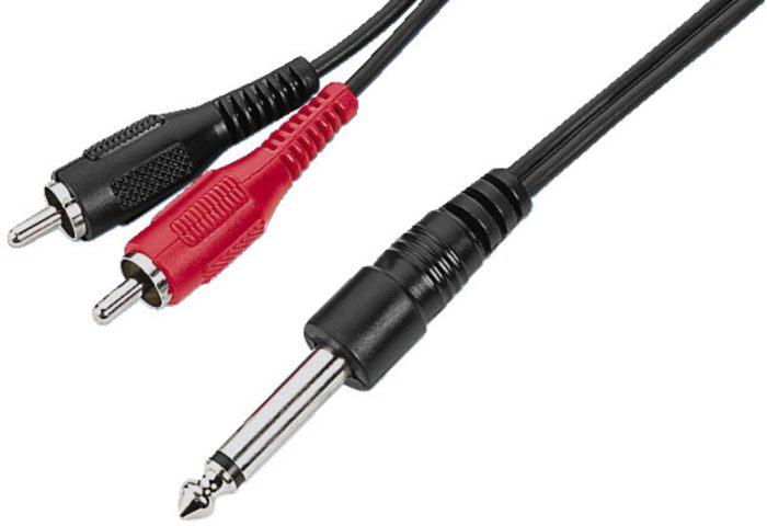MCA-300, Kabel jack mono 6,3 - 2x činč, 3 m