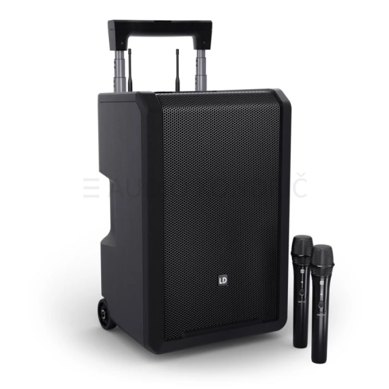 LD Systems ANNY 10 HHD 2 B6 – 10 Portable battery-powered Bluetooth® PA System with mixer and 2x wireless handheld microphones