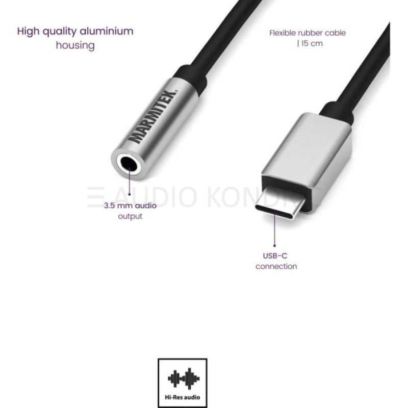Marmitek Audio adapter USB C na audio out