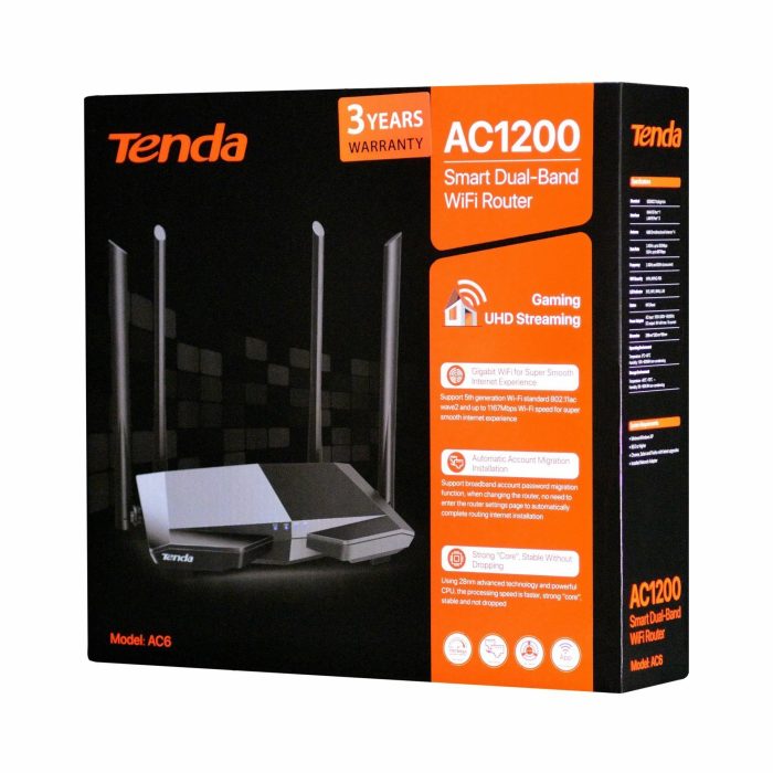 Tenda usmerjevalnik Wi-Fi AC 1200Mb Dual-Band AC6 V5 - slika 3