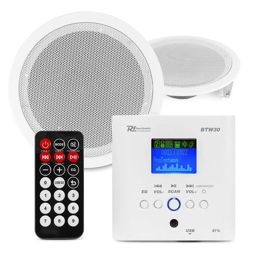 Vgradni audio sistem BTW30, Bluetooth, USB, FM radio, ojačevalnik + 2x vgradni zvočnik