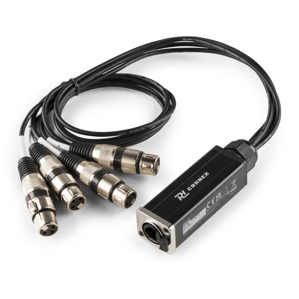 CX192 RJ45 - 4 x XLR3F Razdelilec, 0.7m