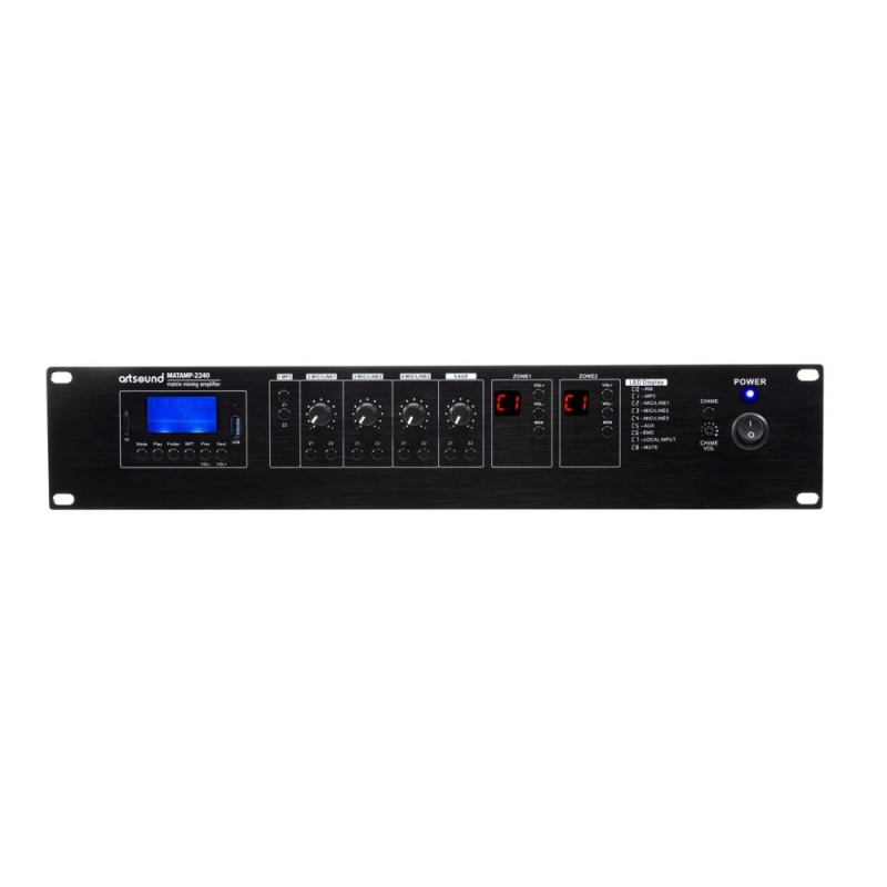 ArtSound MATAMP-2240 Mešalni ojačevalnik 2 zoni , 2 x 240W
