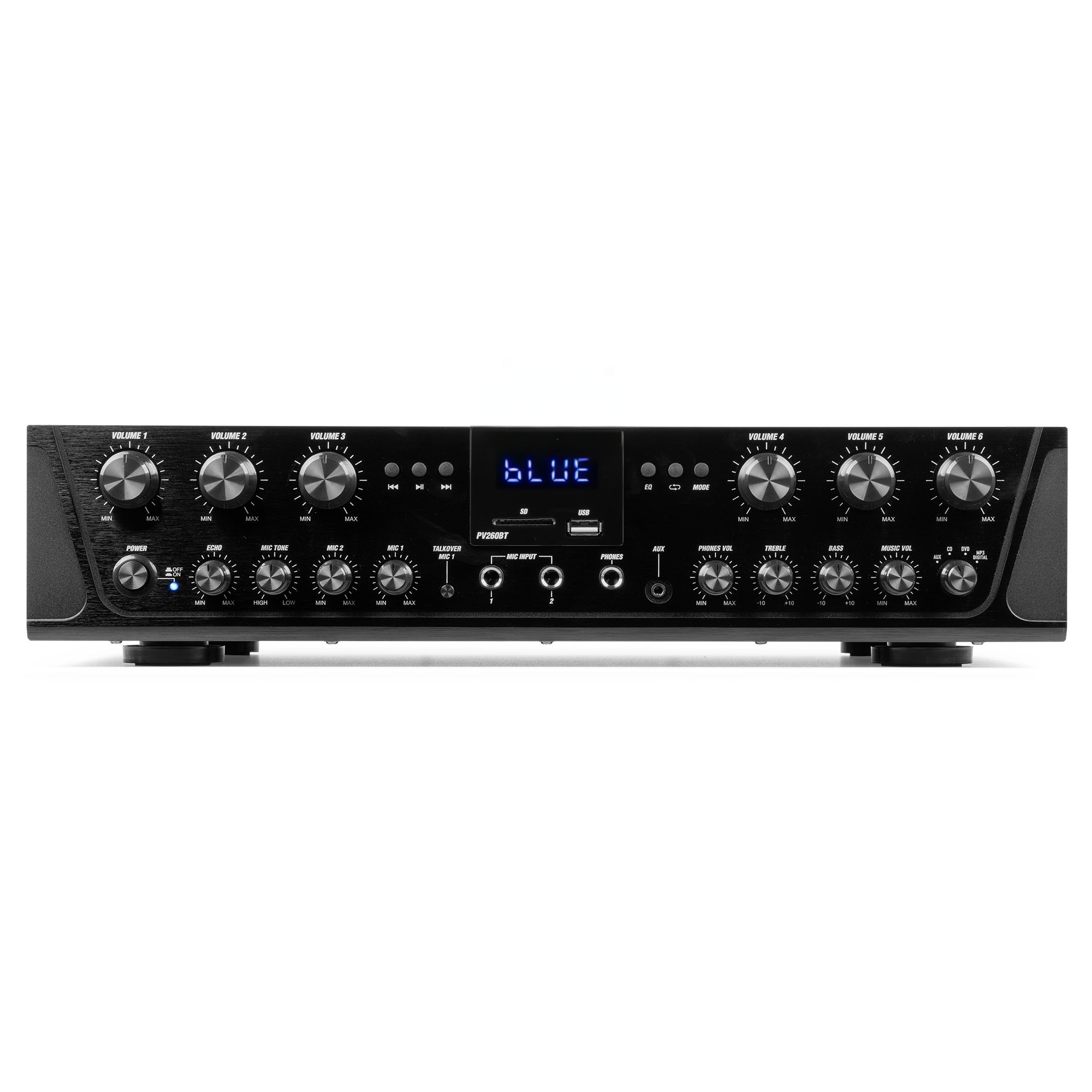 6 zonski ojačevalnik 6x 100W + bluetooth + USB SD predvajalnik