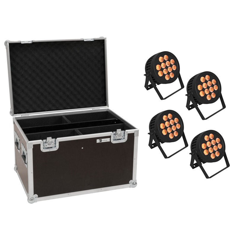 EUROLITE Set 4x LED IP PAR 12x9W SCL Spot + kovček