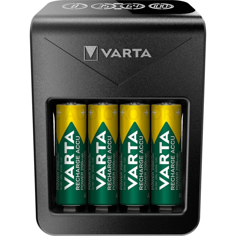 LCD Plug Charger + 4 AA 2100 mAh
