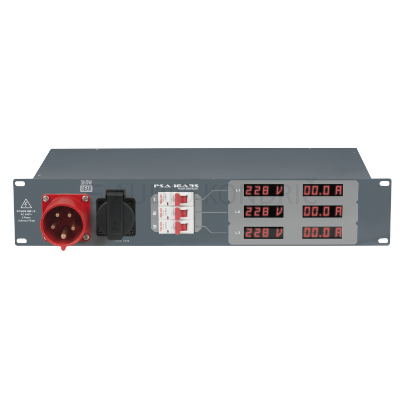 Showgear PSA-16A3S, Razdelilnik 3 x 16A