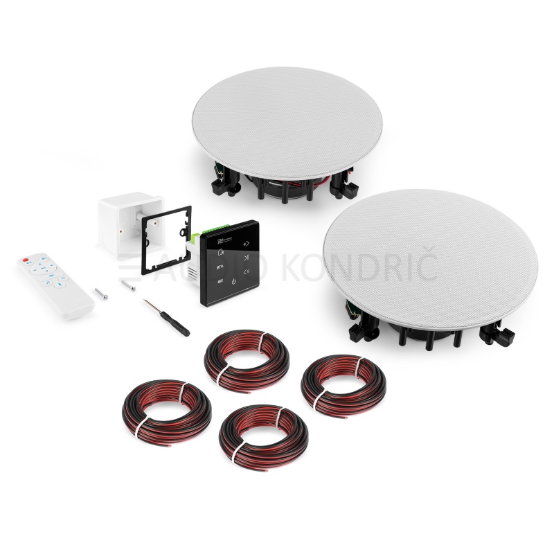 Aktivni vgradni stropni zvočniki Set + ojačevalnik