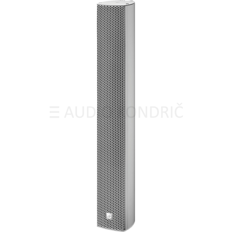 ETS-630DT Active PA column speaker, with integrated Dante® module. 30 W class D amplifier (may require up to 75 W during start-up) 6 x 7.6 cm (3") full range speaker Decoding: 16/24/32 bits Sampling rates: 44.1/48/88.2/96 kHz PoE (Power over Ethernet) Power consumption during booting up to 75 W 2 x M12 threaded bushing Metal cabinet with white metal front grille Supplied with mounting brackets