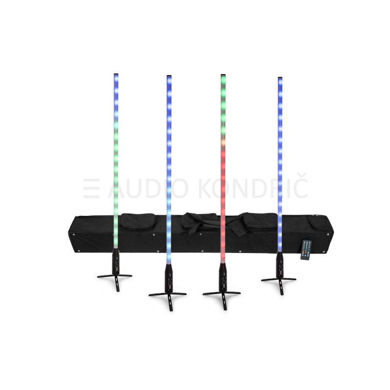 EUROLITE 4 Battery-powered effect tubes with 32 pixels SET