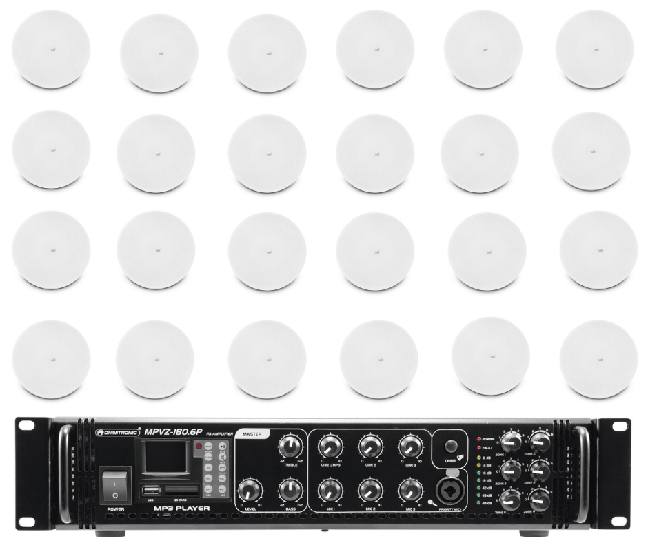 SET Kompletno ozvočenje 100V | 30 zvočnikov