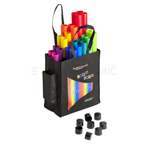 Boomwhackers MoveGroove BW-SET01 je barvit komplet 25 uglašenih glasbenih cevi z 8 nastavki za oktavo in praktično vrečo, idealen za glasbene igre, delavnice in razred