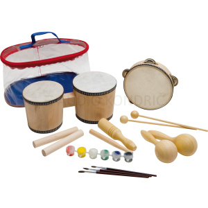 Goldon Orff Paint Your Music glasbeni ustvarjalni set – komplet otroških tolkal za barvanje in igranje, model 30050
