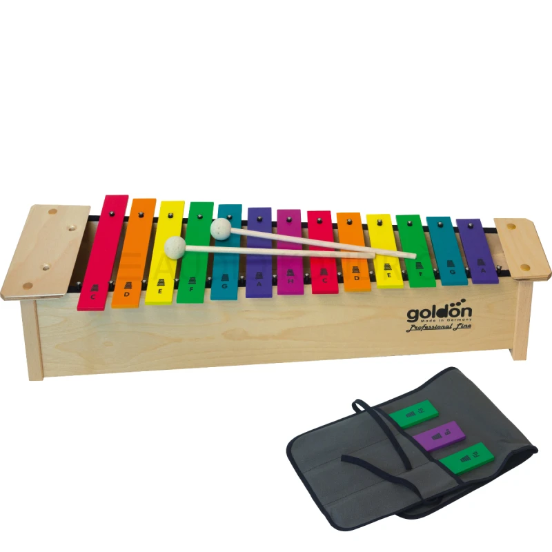 Goldon Orff metalofon – alt diatonični komplet v barvah, model 10102