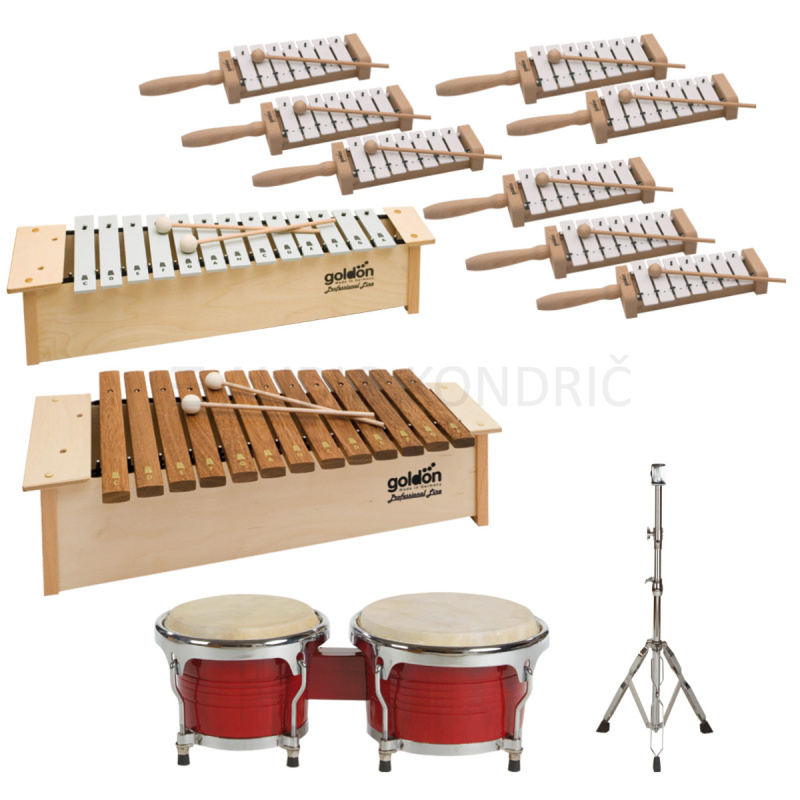 Goldon Orff set metalofonov in ksilofonov – razredni komplet, model 31720