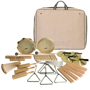 Goldon Orff set tolkal v veliki laneni torbi – za skupine do 24 otrok, model 30410