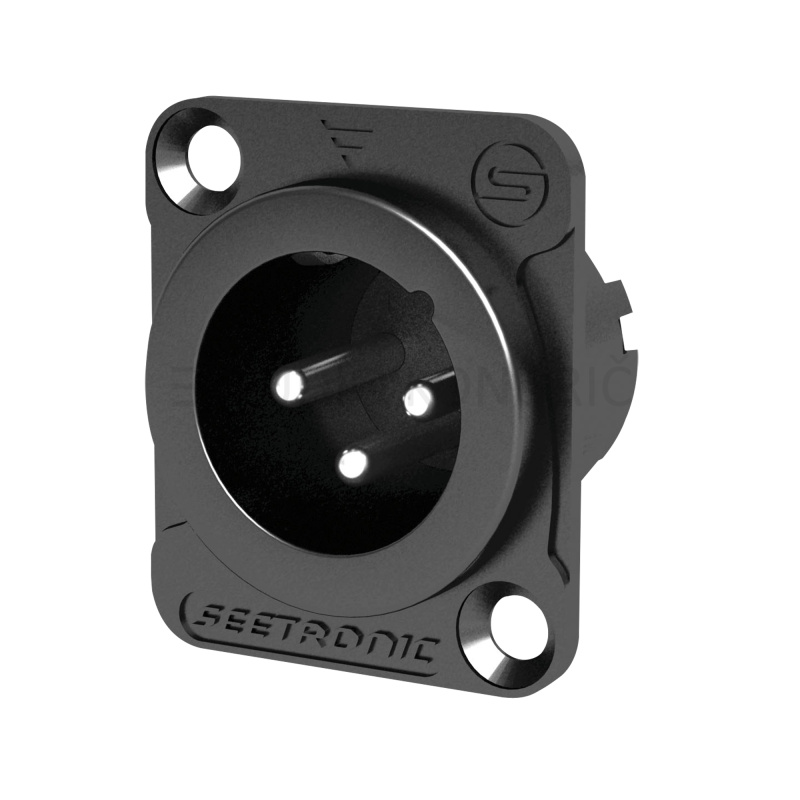 Seetronic XLR 3 pin vgradna vtičnica, moška