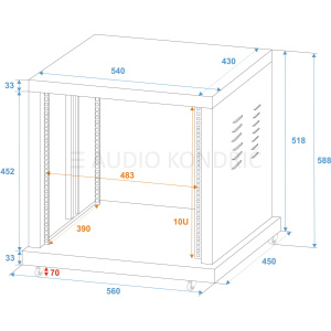Rack ohišje kovinsko 10U