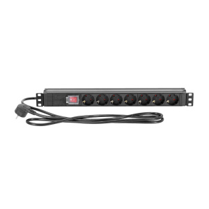 Adam Hall RACK PDU 7S Razdelilnik 7 x 230V z zaščitenim stikalom,19