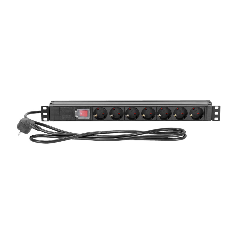 Adam Hall RACK PDU 7S Razdelilnik 7 x 230V z zaščitenim stikalom,19
