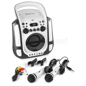 Karaoke zvočnik SBS30W, CD, 2 mikrofona in bluetooth