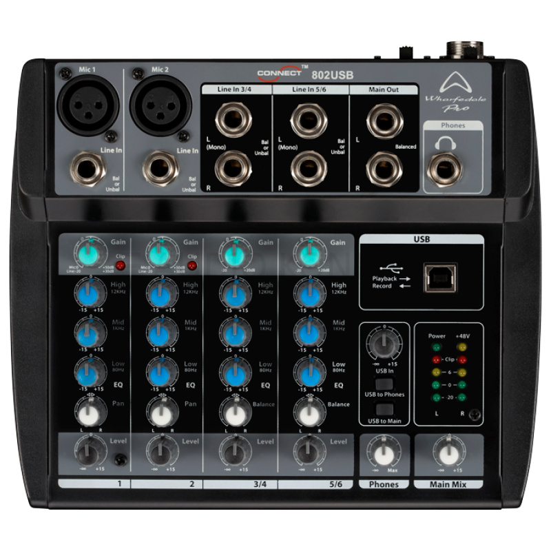 Connect 802USB 8-Kanalna mešalna miza, rabljeno
