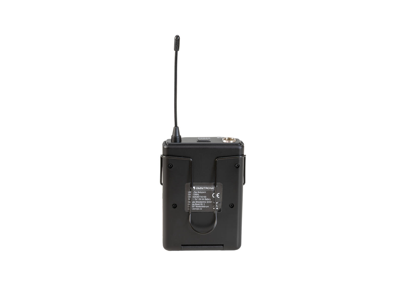 UHF E-FLEX Beltpack oddajnik 559-575 MHz + naglavni mikrofon - slika 3