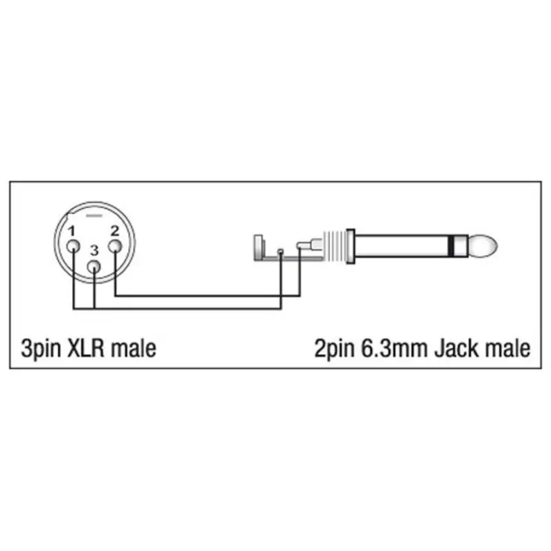 DAP XGA27 – Avdio adapter XLR (M) 3-pin na Jack 6,3 mm (M) mono - slika 2