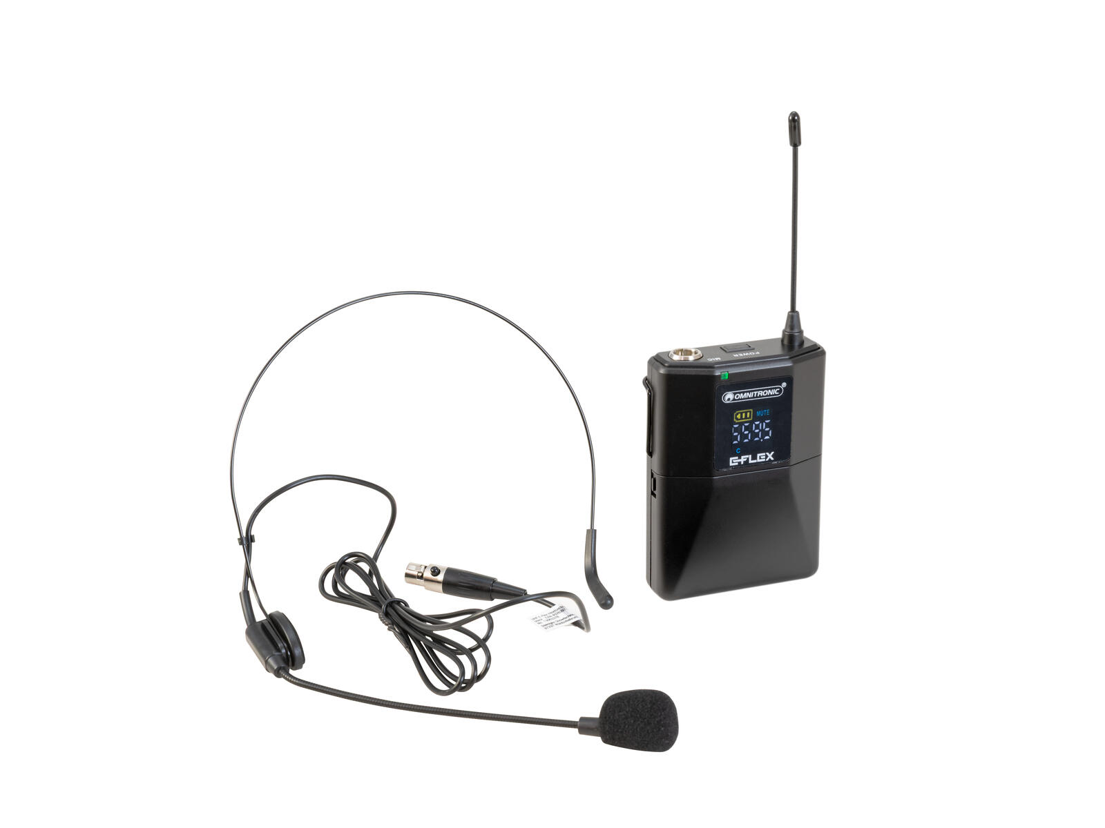 UHF E-FLEX Beltpack oddajnik 559-575 MHz + naglavni mikrofon - slika 2