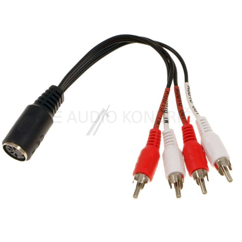 5 Pin DIN / 4X RCA moški 20 cm