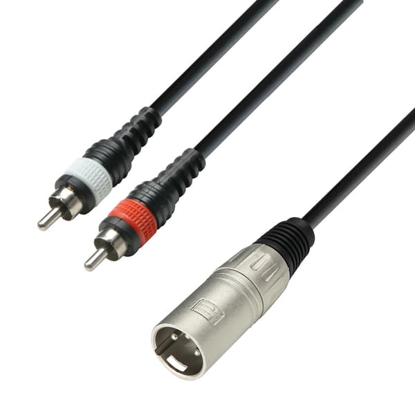 Kabel 3 STAR YMCC 0100, 2 RCA – 1 XLR moški, 1m