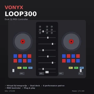 Vonyx Loop300 Dual DJ MIDI Controller - Virtual DJ