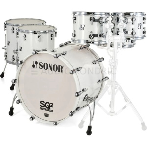 Sonor SQ2 Rock Set iz bukovega lesa, bela z iskricami.