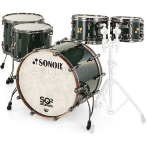 Sonor SQ2 Set 2up2down iz brezovega lesa v zeleni barvi.